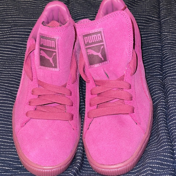 Men Suede Classic Mono-Iced Medow Mauve Team Gold Size 7.5 - Picture 1 of 14